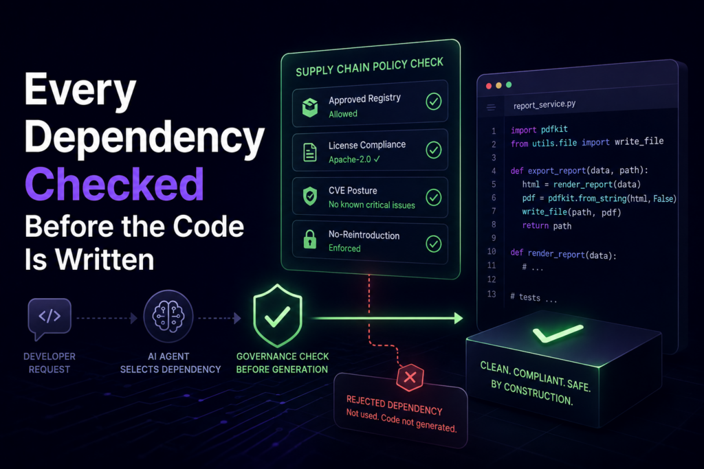 Every Dependency Checked Before the Code Is Written